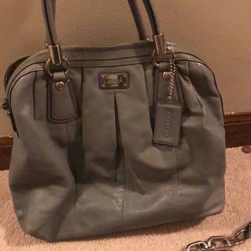 Authentic Grey Coach Bag